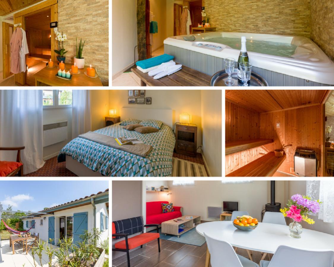Sauna - Jacuzzi - 100% Prive - L'Estantada Linxe Экстерьер фото