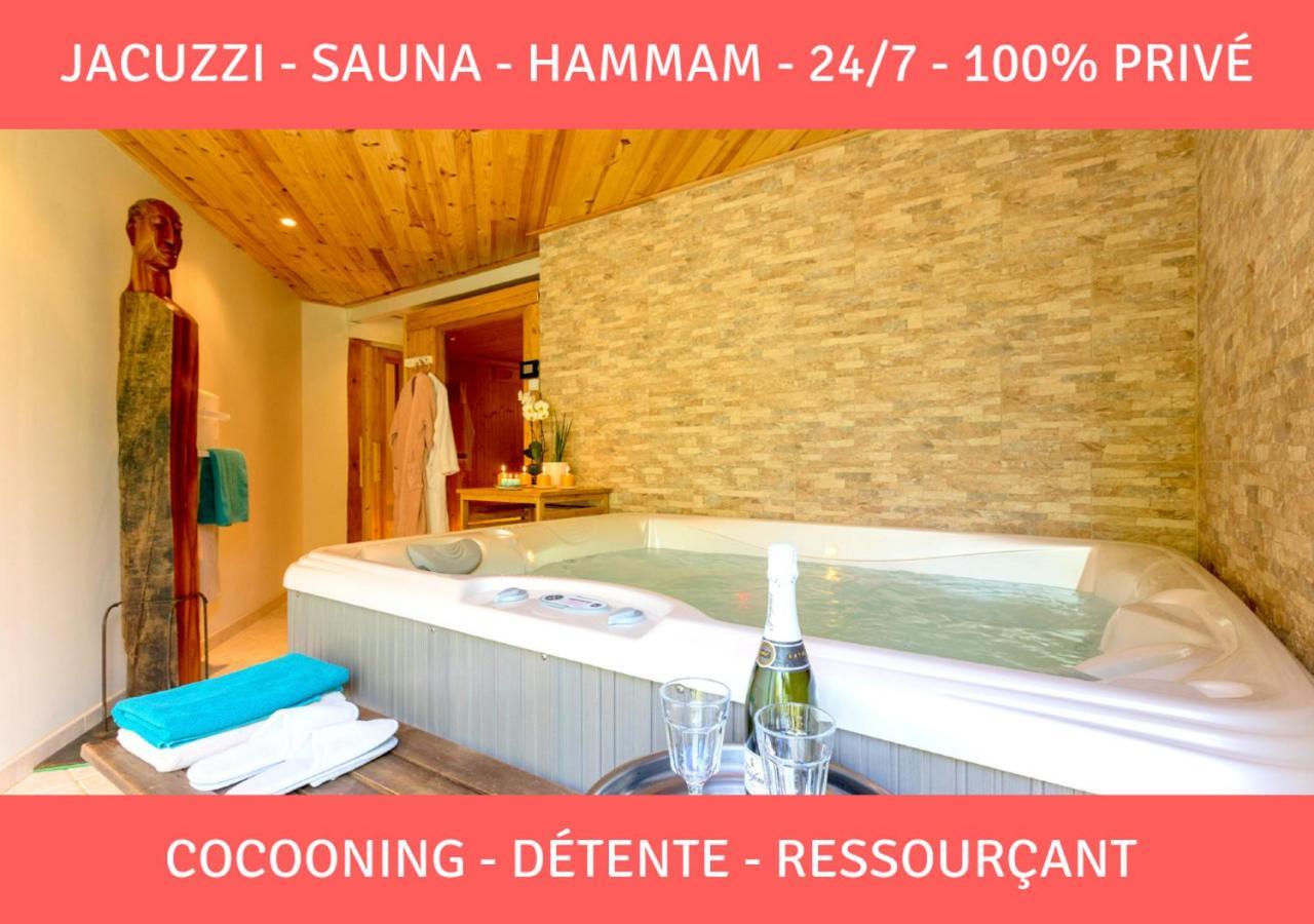 Sauna - Jacuzzi - 100% Prive - L'Estantada Linxe Экстерьер фото
